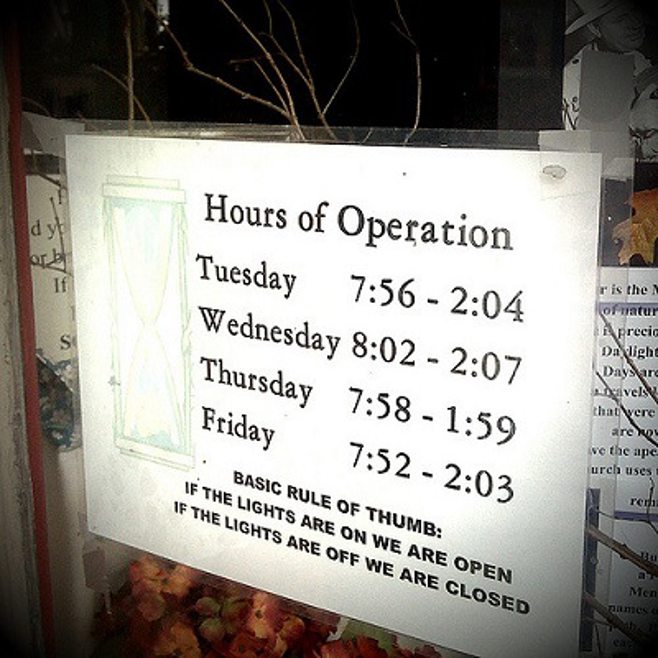 hours of operation