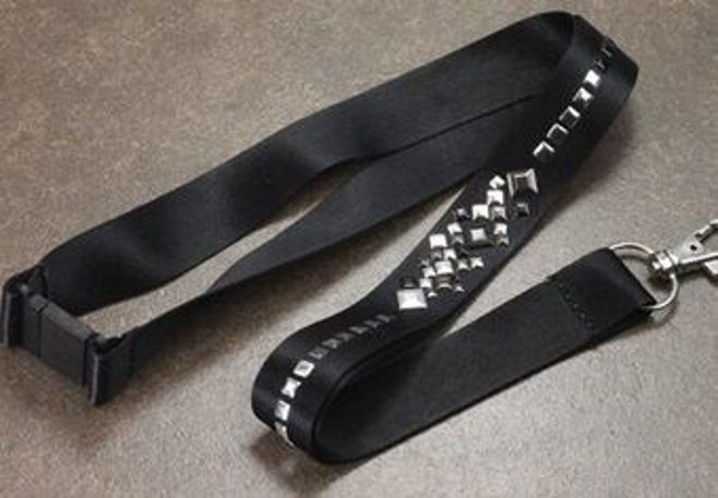black sparkle lanyard