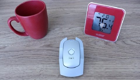 Mobile medical alert on a table Mobile medical alert on a table