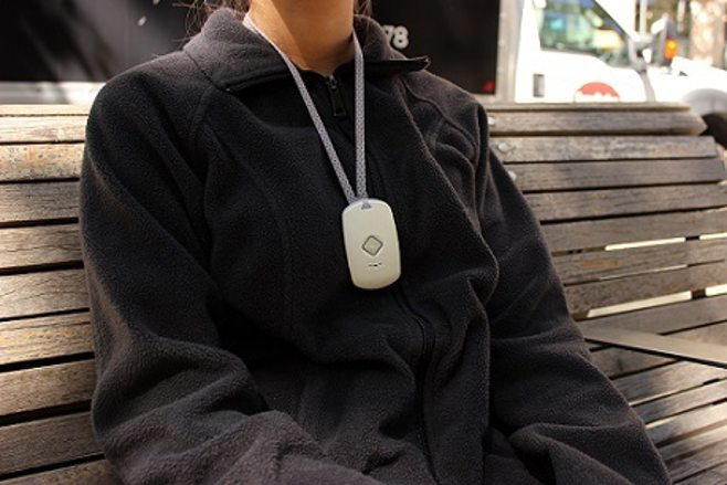 Woman wearing Alert1 Medical Alert