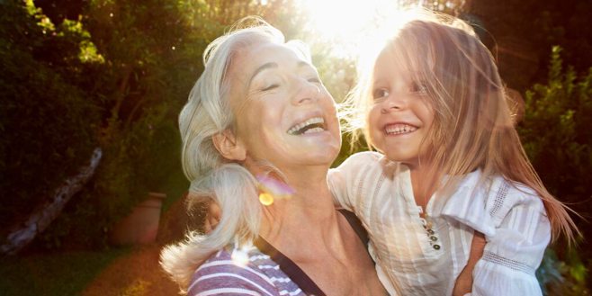 happy grandma and grandchild happy grandma and grandchild