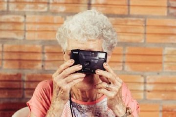 grandma with camera grandma with camera