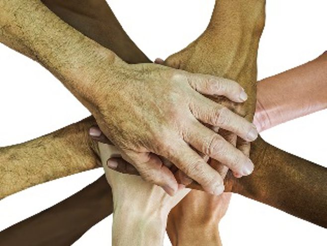 Hands on top of each other Hands on top of each other