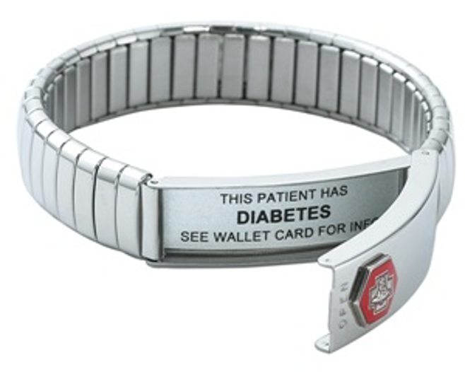 medical ID bracelet open