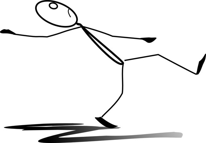 stick man slipping stick man slipping